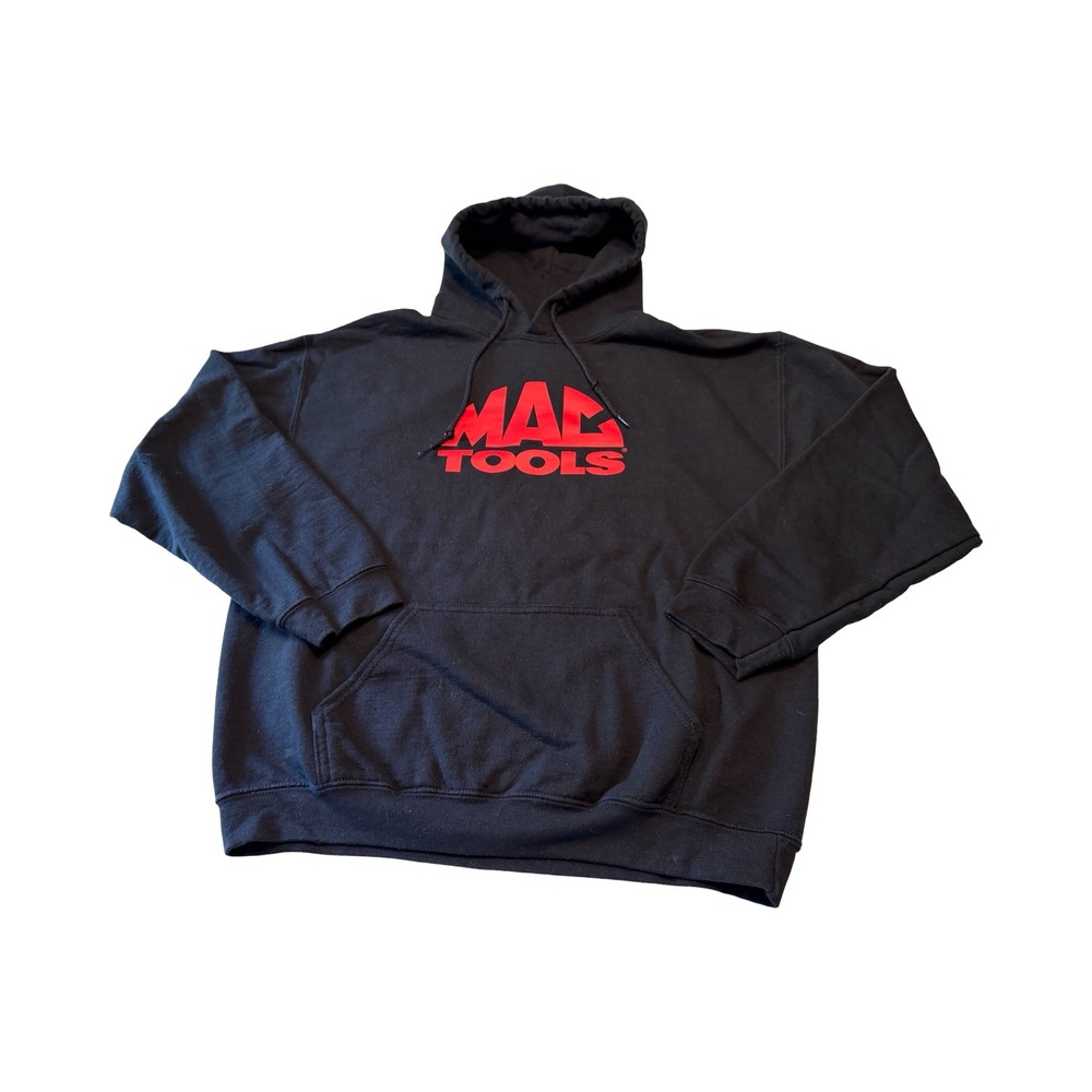Mac Tools Mens Hoodie Black Red Logo Pullover Sweatshirt Medium